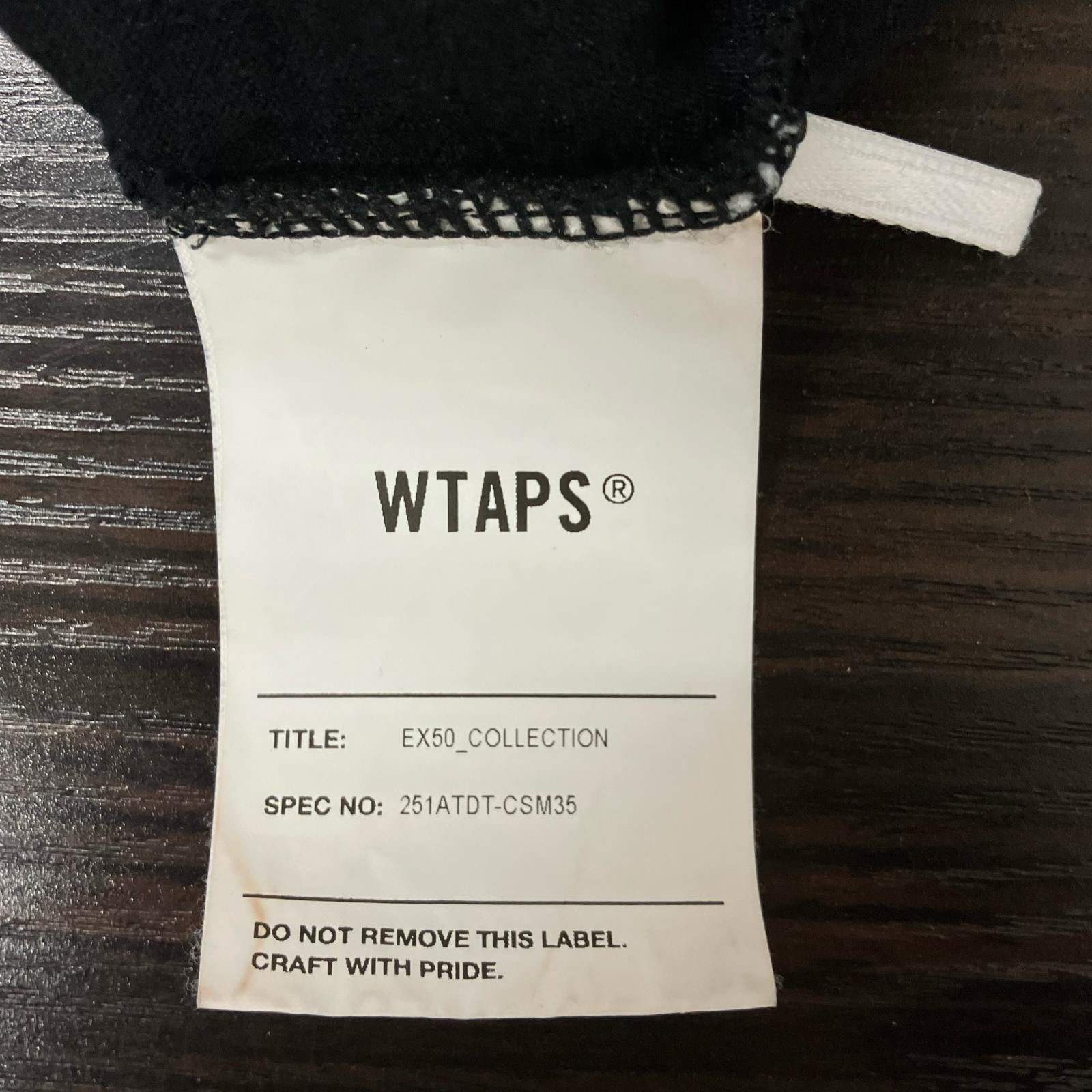 WTAPS ダブルタップス 25SS ブラック コットン100 S/S EX-COLLECTION Tシャツ トップス