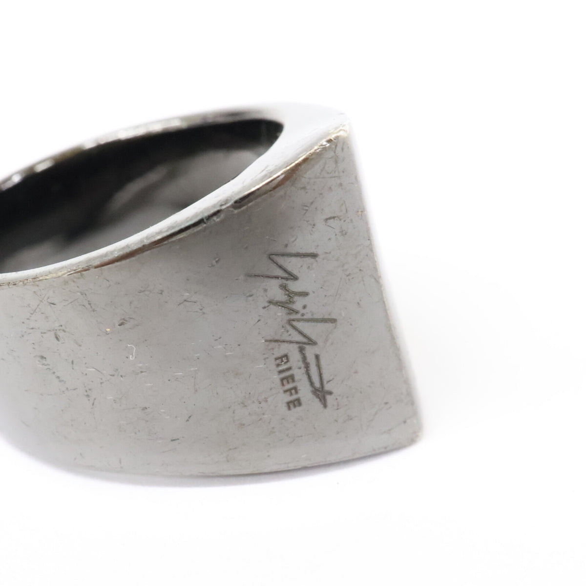 yohjiyamamoto ヨウジヤマモト Yohji Yamamoto by RIEFE ヨウジヤマモトバイリーフェ SV925 KNUCKLE RING BK ナックル リング 指輪