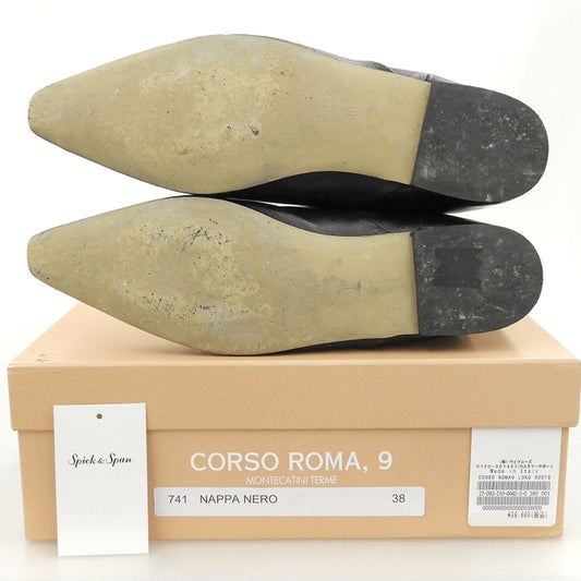 CORSO ROMA 9 コルソローマ ロングブーツ レディース ブラック 38 22-093-210-0042 シューズ
