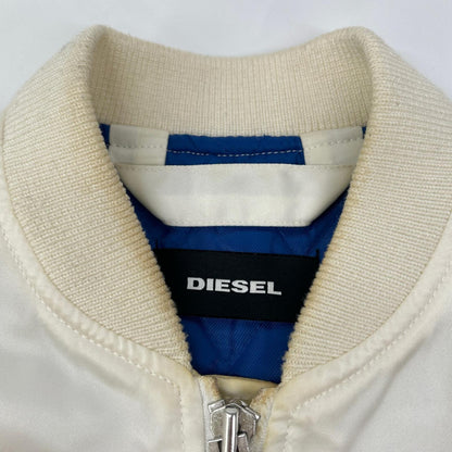 DIESEL ディーゼル ホワイト コットン パッチワーク ボンバージャケット ジャケット