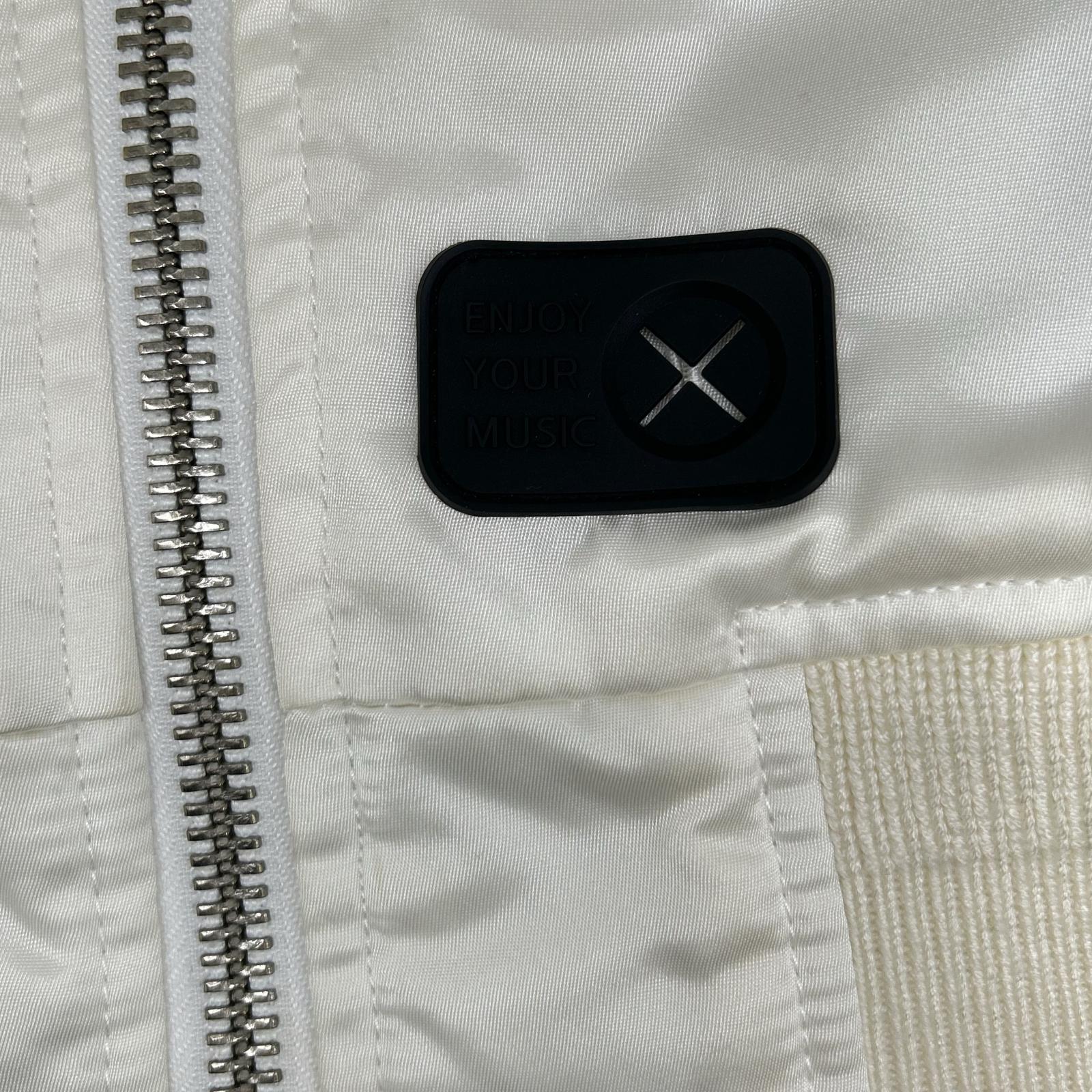 DIESEL ディーゼル ホワイト コットン パッチワーク ボンバージャケット ジャケット