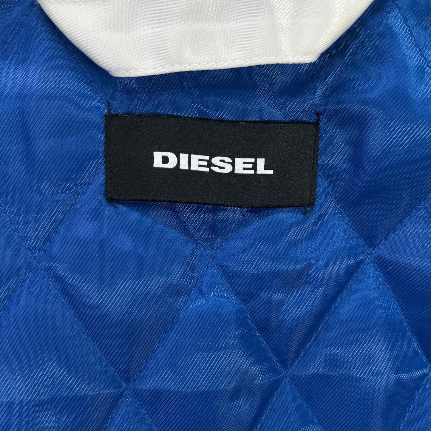 DIESEL ディーゼル ホワイト コットン パッチワーク ボンバージャケット ジャケット