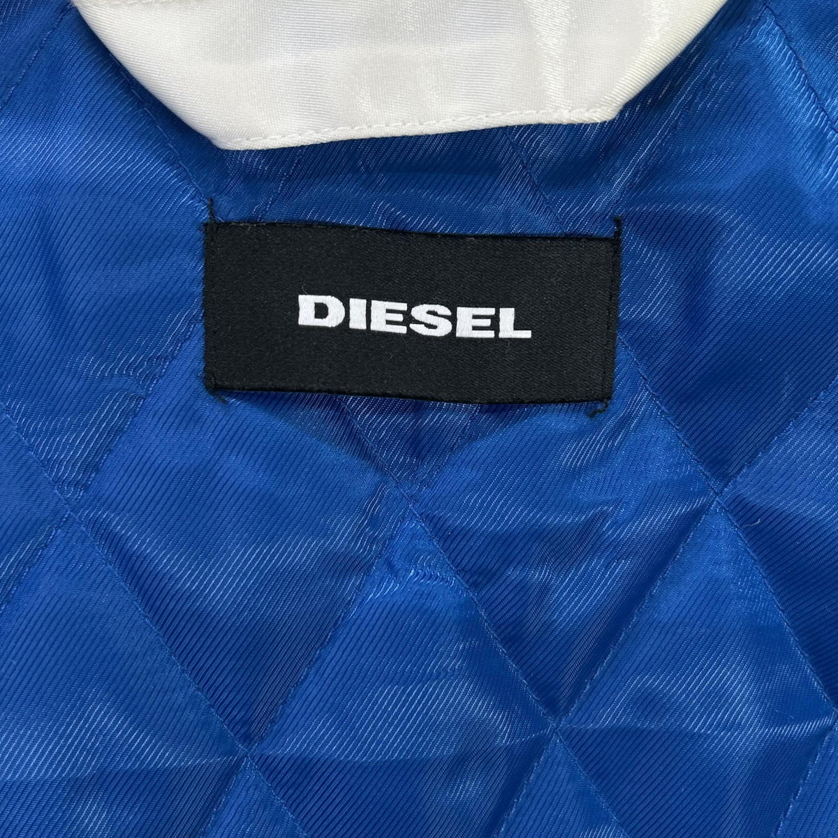 DIESEL ディーゼル ホワイト コットン パッチワーク ボンバージャケット ジャケット