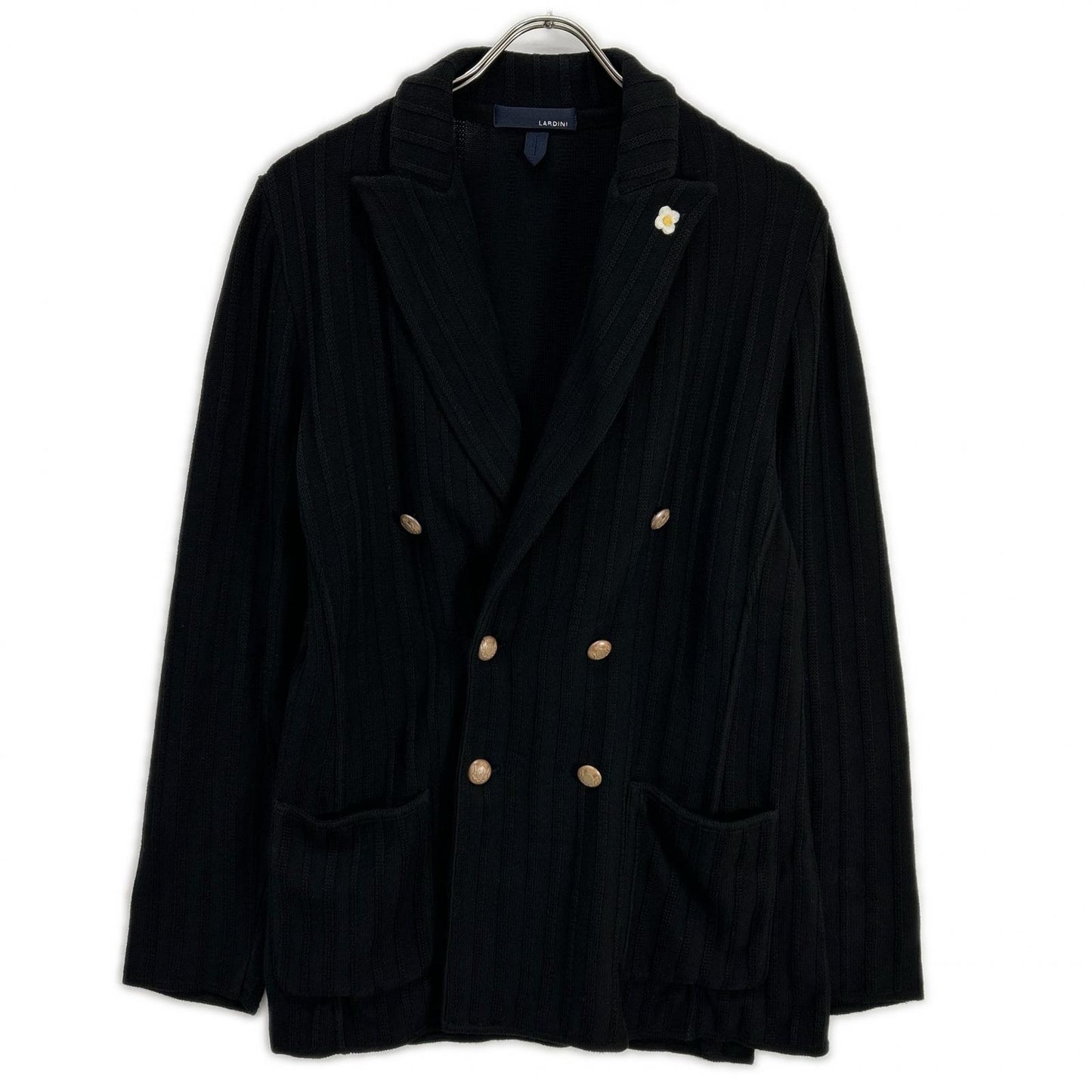 LARDINI ラルディーニ JRLJM57Y ブラック コットン ニット ジャケット ジャケット