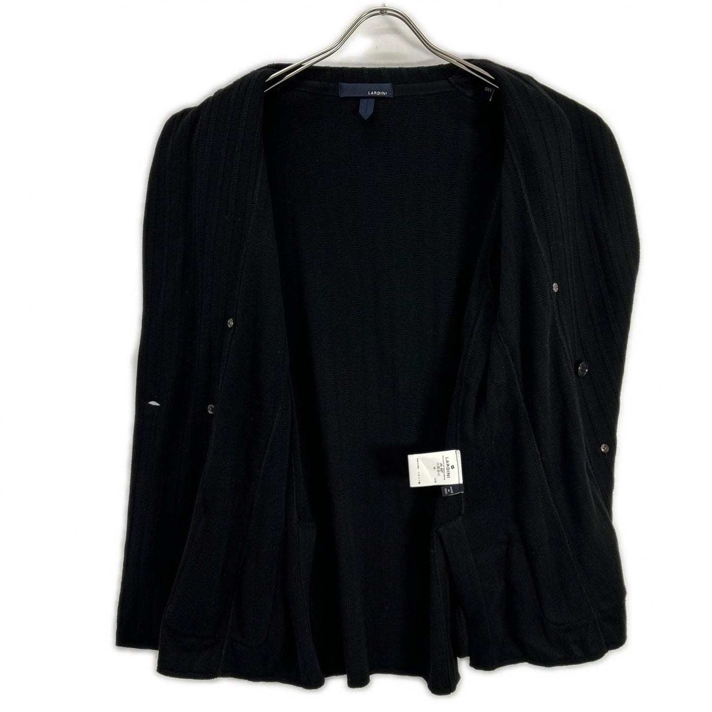 LARDINI ラルディーニ JRLJM57Y ブラック コットン ニット ジャケット ジャケット