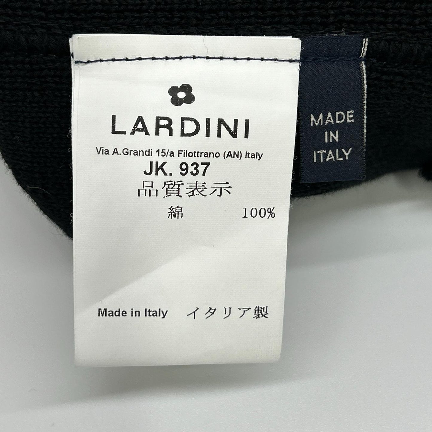 LARDINI ラルディーニ JRLJM57Y ブラック コットン ニット ジャケット ジャケット