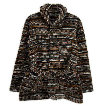 Engineered Garments エンジニアードガーメンツ ブラウン系 エルボーパッチ ベルト付きロングカーディガン トップス