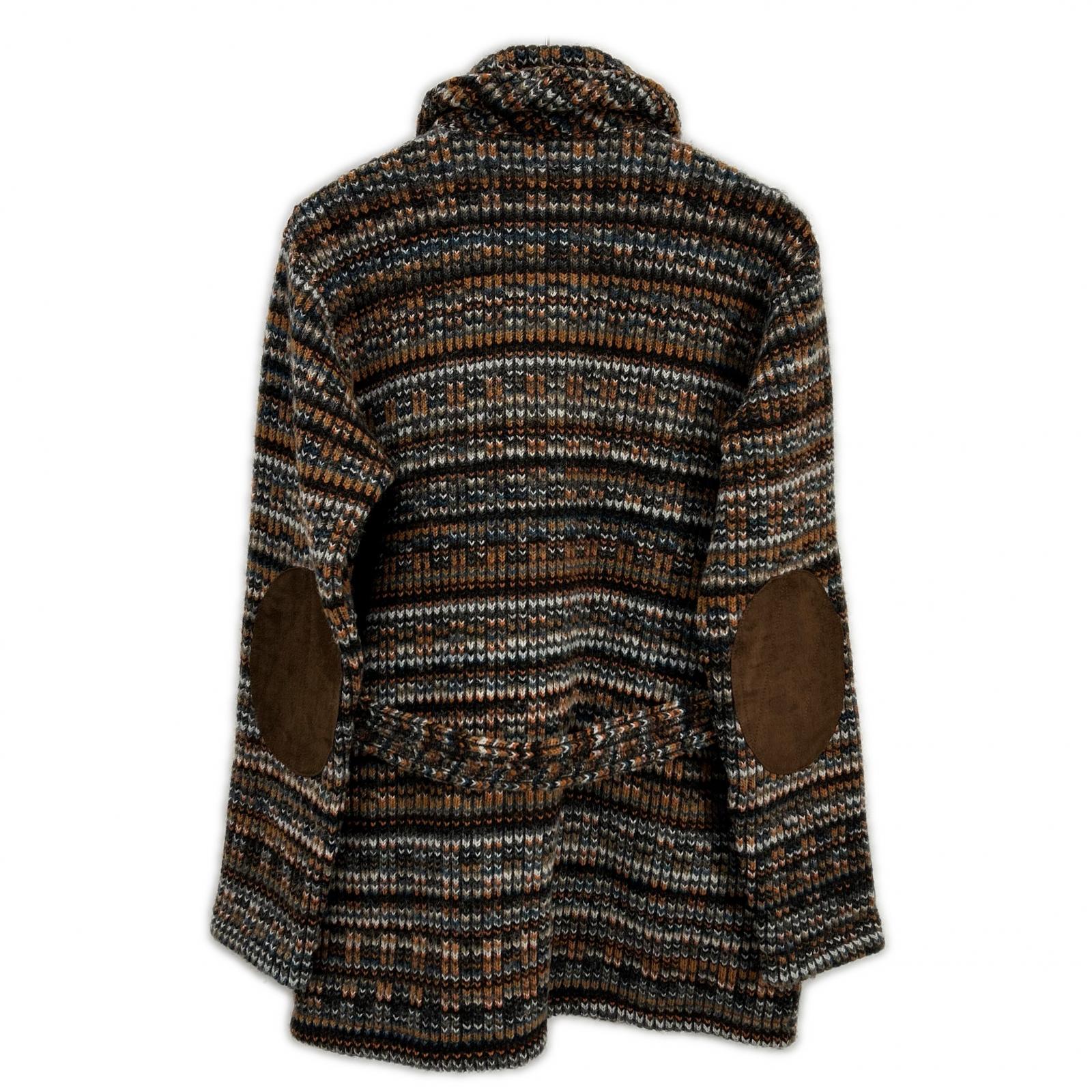 Engineered Garments エンジニアードガーメンツ ブラウン系 エルボーパッチ ベルト付きロングカーディガン トップス