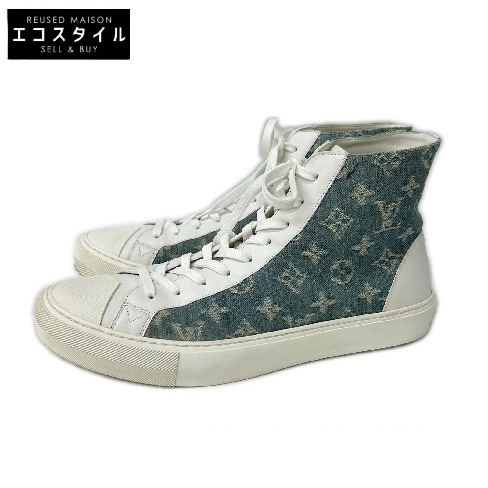 LOUIS VUITTON ルイヴィトン タトゥーライン モノグラムデニム ハイカット スニーカー シューズ