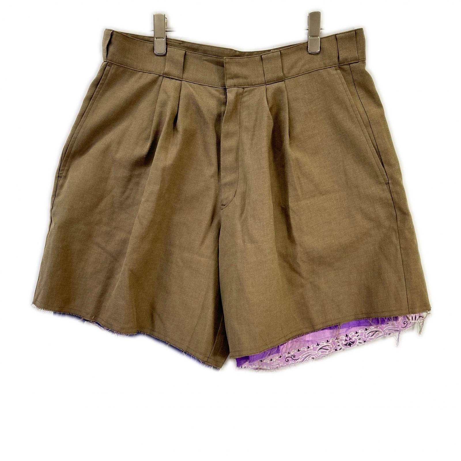Children of the discordance チルドレンオブザディスコーダンス 21年製 COTDPT-352B ブラウン Vintage Bandana Wide Short Pants ボトムス