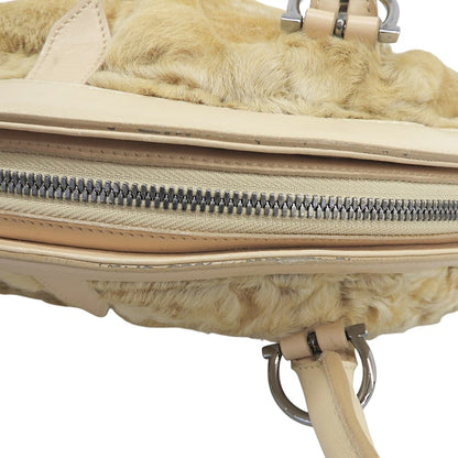 Salvatore Ferragamo サルヴァトーレフェラガモ リアルファー バッグ ショルダーバッグ レディース ベージュ ショルダーバッグ