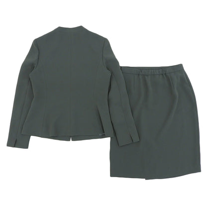 green label relaxing D collarless jacket and skirt set, 40, 3522-147-1132, suit set