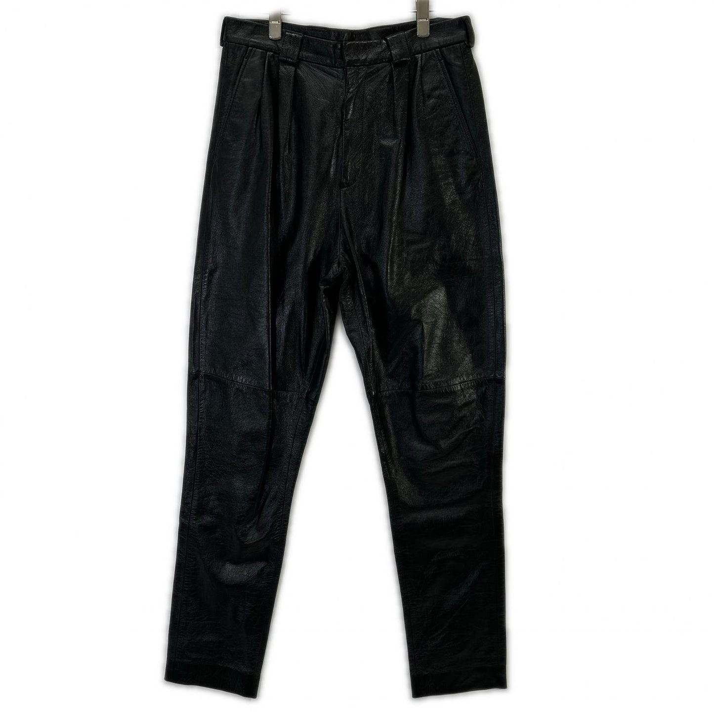 GIVENCHY ジバンシィ BM508460D9 ブラック ラムレザー パンツ ボトムス
