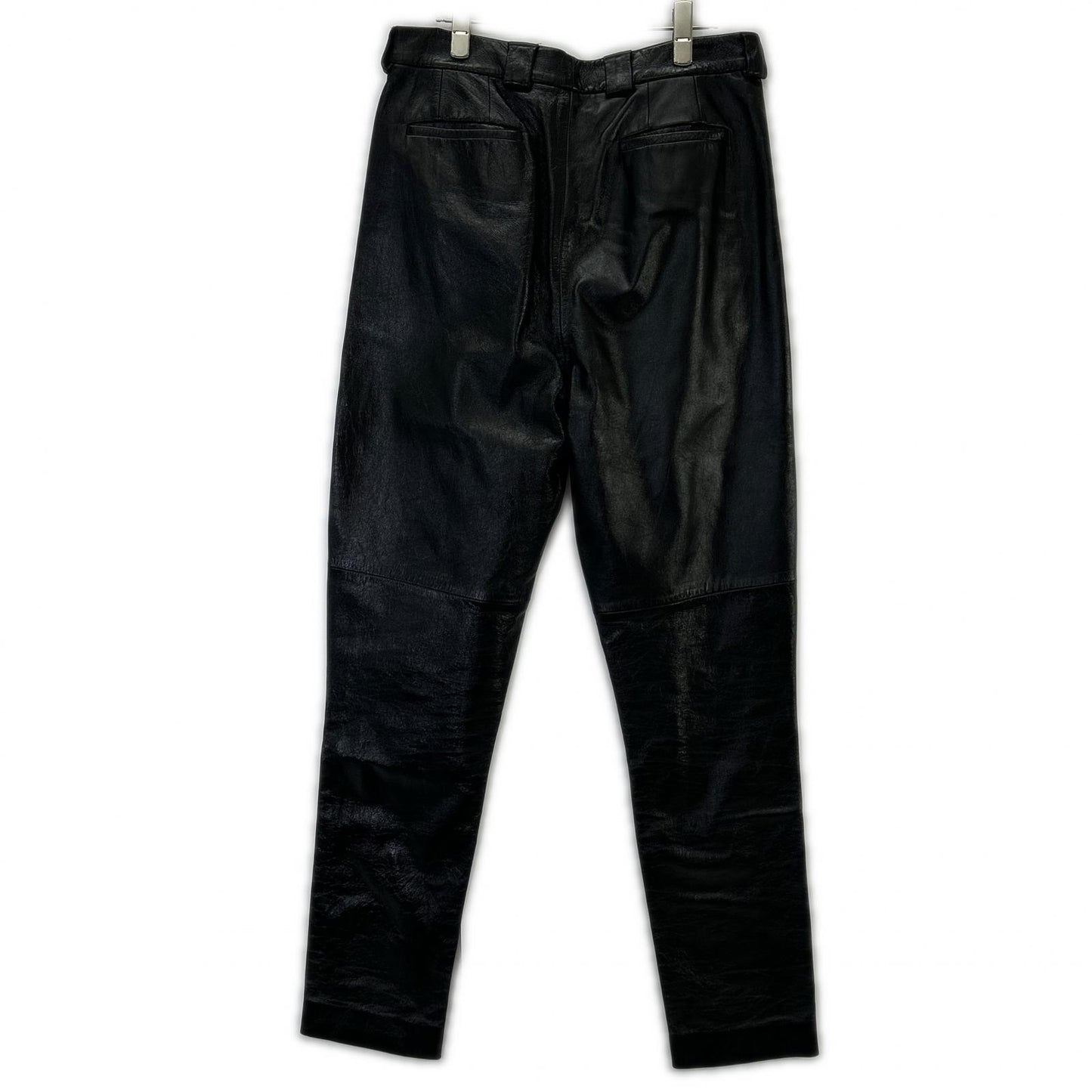 GIVENCHY ジバンシィ BM508460D9 ブラック ラムレザー パンツ ボトムス