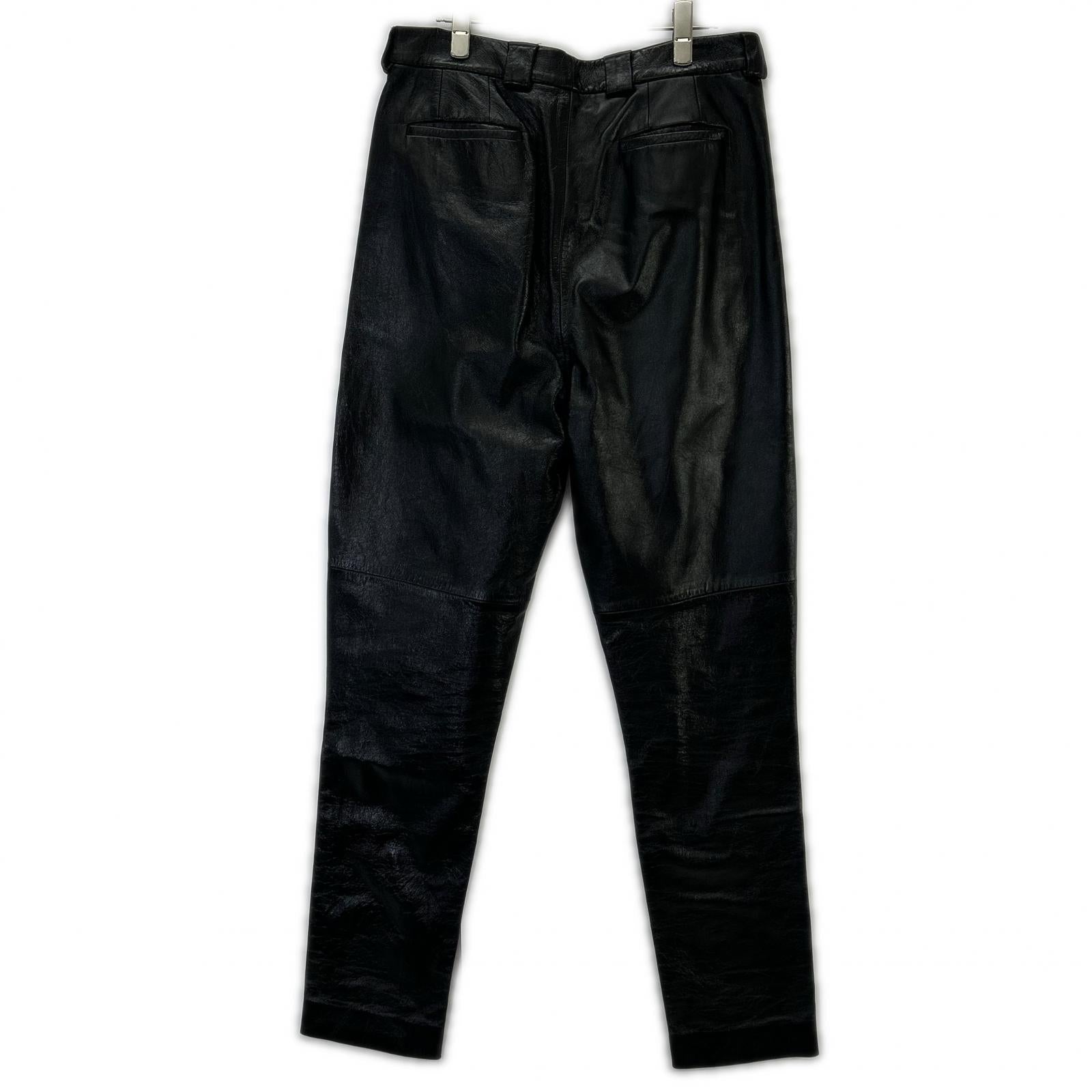 GIVENCHY ジバンシィ BM508460D9 ブラック ラムレザー パンツ ボトムス