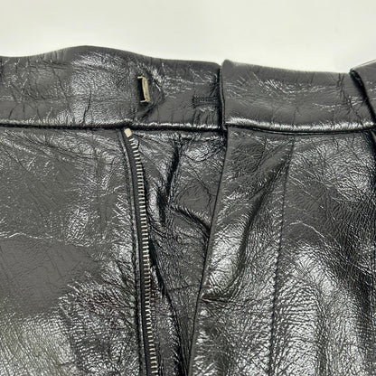 GIVENCHY ジバンシィ BM508460D9 ブラック ラムレザー パンツ ボトムス