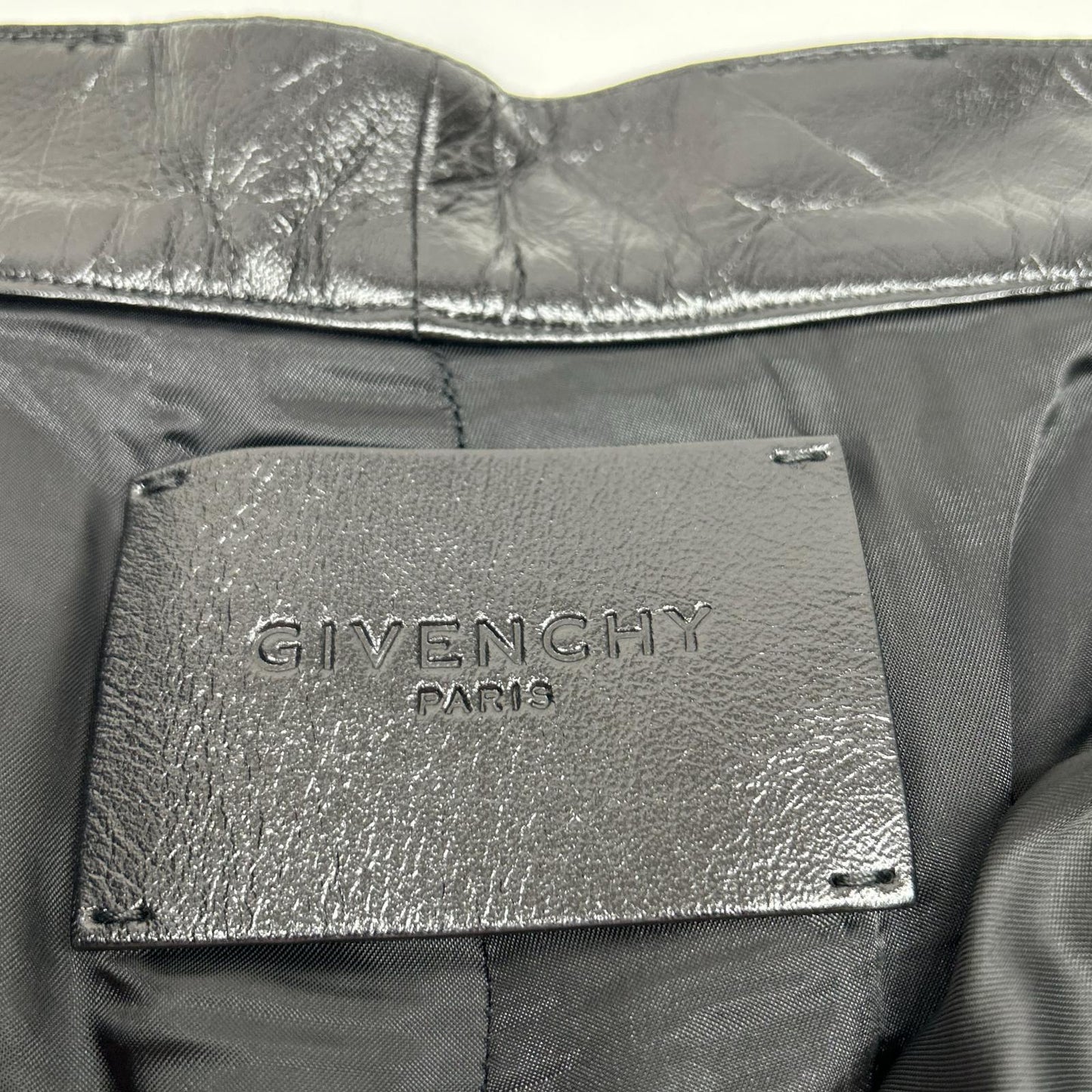 GIVENCHY ジバンシィ BM508460D9 ブラック ラムレザー パンツ ボトムス