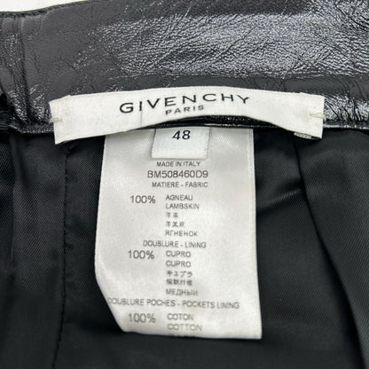 GIVENCHY ジバンシィ BM508460D9 ブラック ラムレザー パンツ ボトムス
