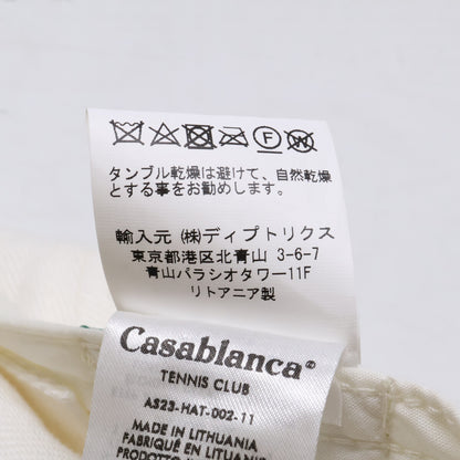 CASABLANCA カサブランカ 23SS AS23-HAT-002-11 TWILL School Of Beautiful Embroidered Cap 刺繍 ベースボール キャップ 帽子
