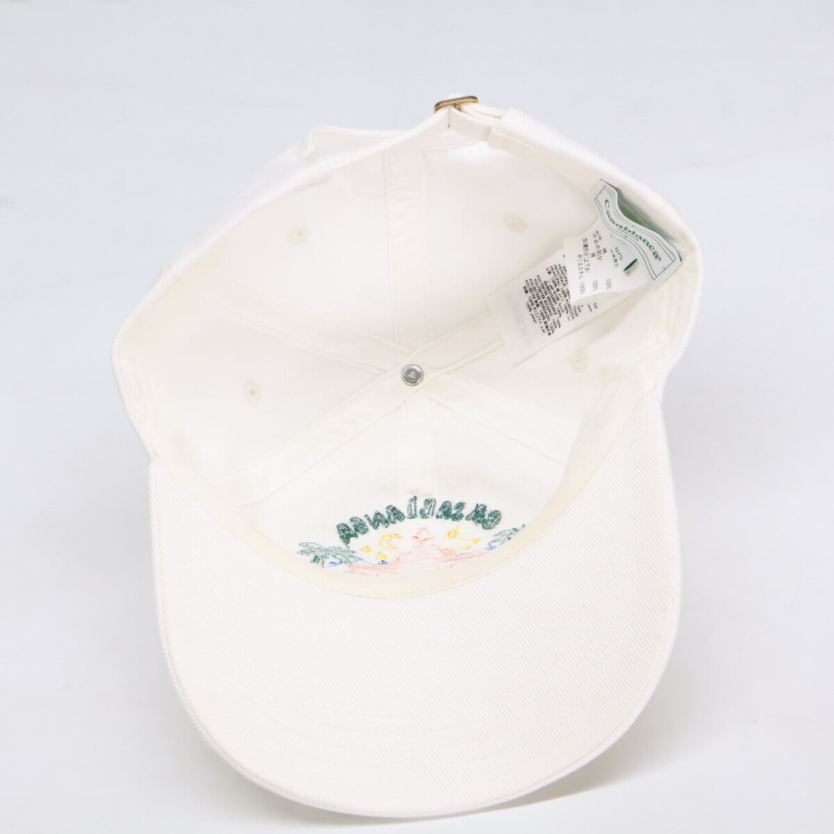CASABLANCA カサブランカ 23SS AS23-HAT-002-11 TWILL School Of Beautiful Embroidered Cap 刺繍 ベースボール キャップ 帽子