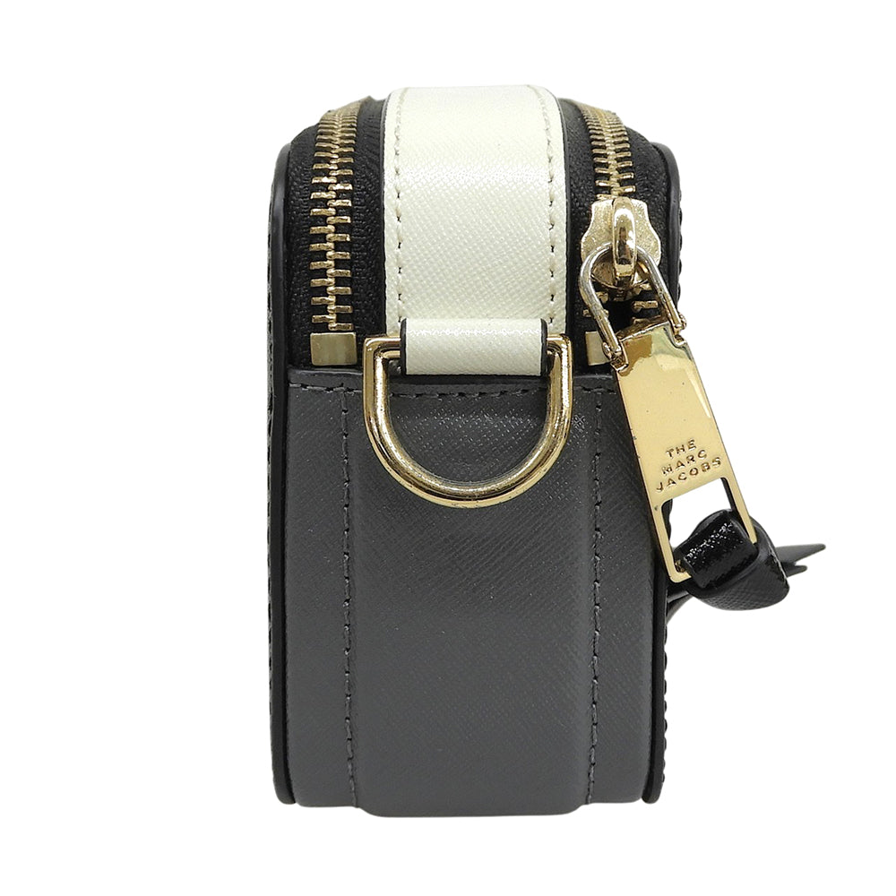MARC JACOBS マーク ジェイコブス スナップショット レザー ショルダーバッグ レディース ブラック×ホワイト ショルダーバッグ