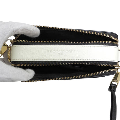 MARC JACOBS マーク ジェイコブス スナップショット レザー ショルダーバッグ レディース ブラック×ホワイト ショルダーバッグ
