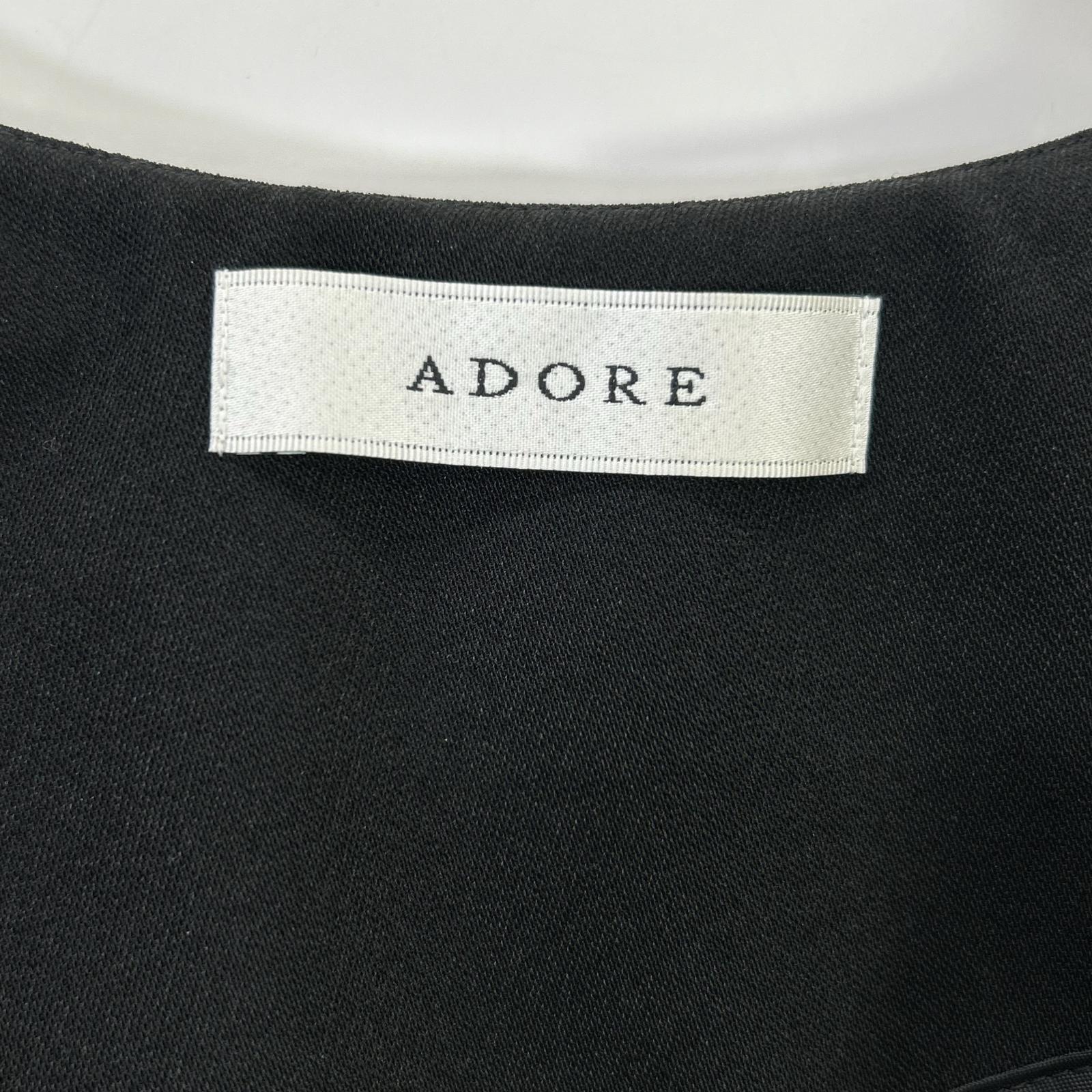 ADORE アドーア 25年 531-5110304 ブラック ドライカシドスノースリーブブラウス ベスト