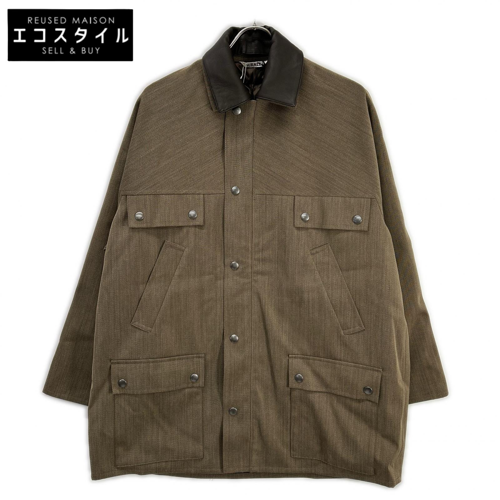 AURALEE オーラリー 24AW A24AB04YG ブラウン WOOL CAVARLY TWILL LAMINATE HUNTING BLOUSON ジャケット