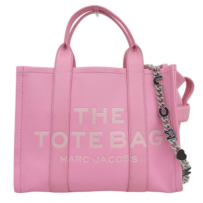 MARC JACOBS マーク ジェイコブス ミディアム トートバッグ チェーンストラップ付 レザー レディース ピンク トートバッグ