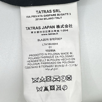 TATRAS タトラス LTA18A4644 ブラック BLAZER ノーカラー スエード ジャケット ジャケット