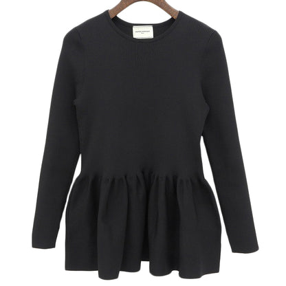 UNITED ARROWS ユナイテッドアローズ 美品 Pペプラムニット トップス レディース 黒 ブラック 1513-104-4635 トップス