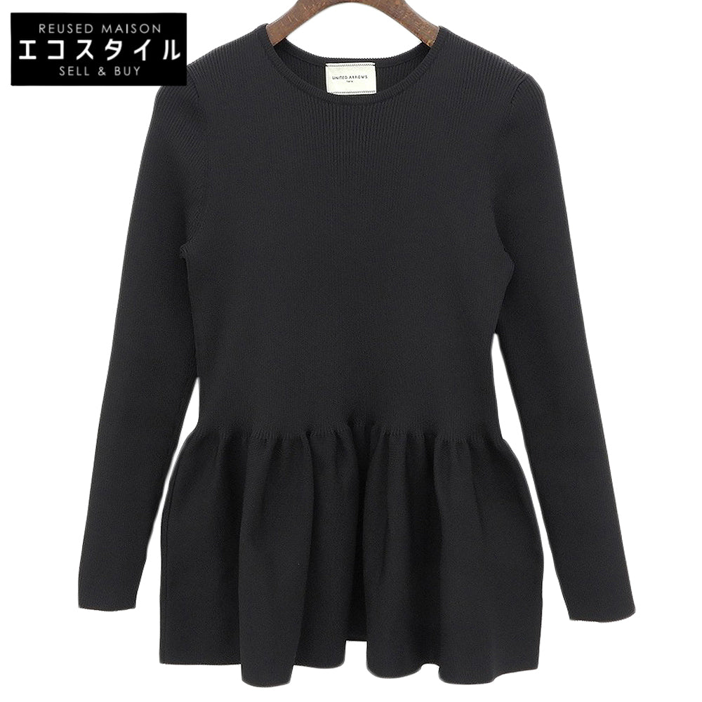 UNITED ARROWS ユナイテッドアローズ 美品 Pペプラムニット トップス レディース 黒 ブラック 1513-104-4635 トップス