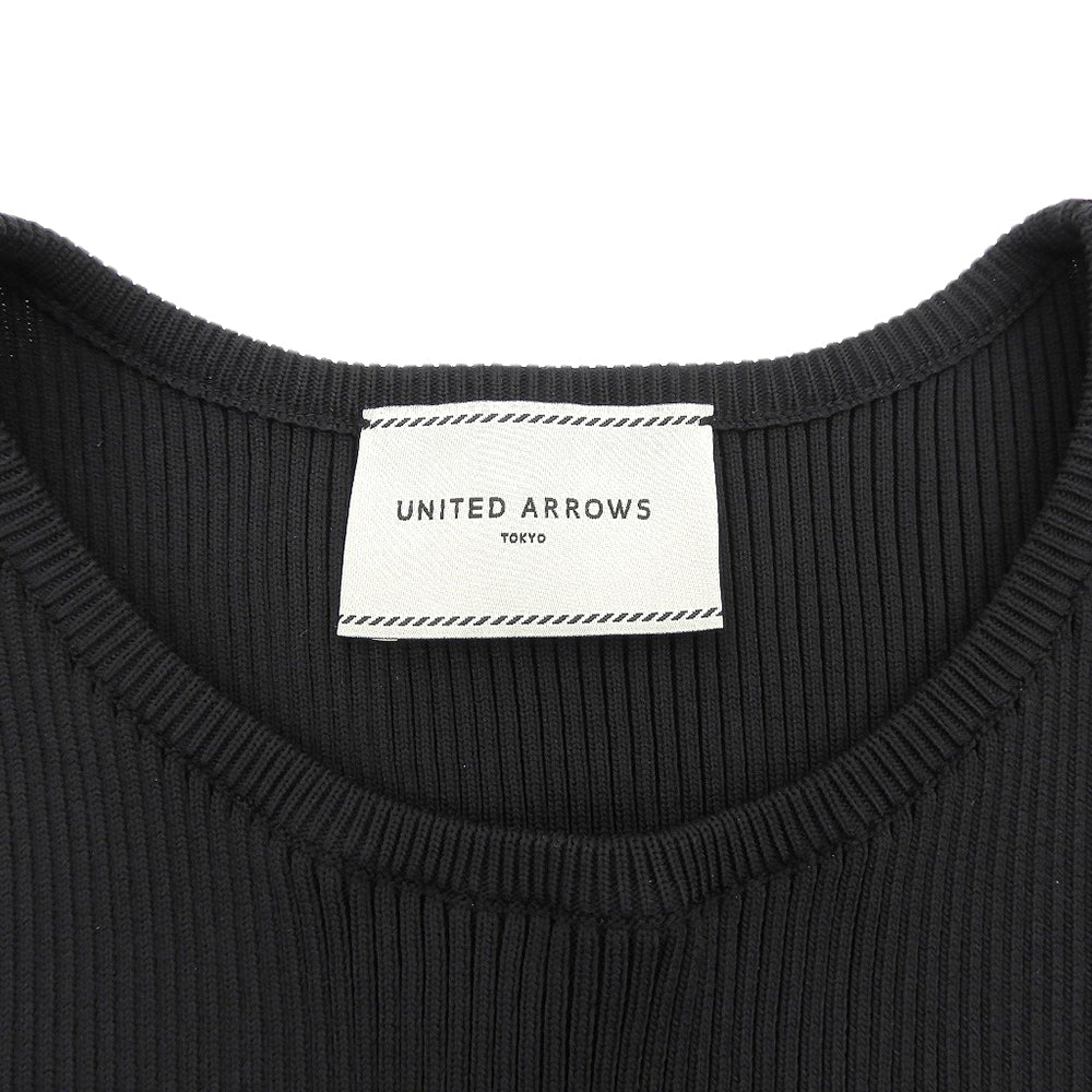 UNITED ARROWS ユナイテッドアローズ 美品 Pペプラムニット トップス レディース 黒 ブラック 1513-104-4635 トップス