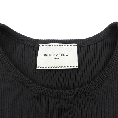 UNITED ARROWS ユナイテッドアローズ 美品 Pペプラムニット トップス レディース 黒 ブラック 1513-104-4635 トップス