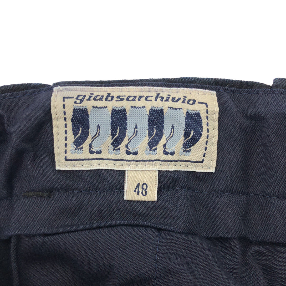 giab's ARCHIVIO ジャブス アルキヴィオ ネイビー VERDI コットン スラックスパンツ ボトムス