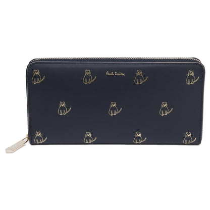 PaulSmith ポールスミス 【新品同様】BPW006 キャットドゥードゥル ラウンドファスナー 長財布 長財布（小銭入れあり）