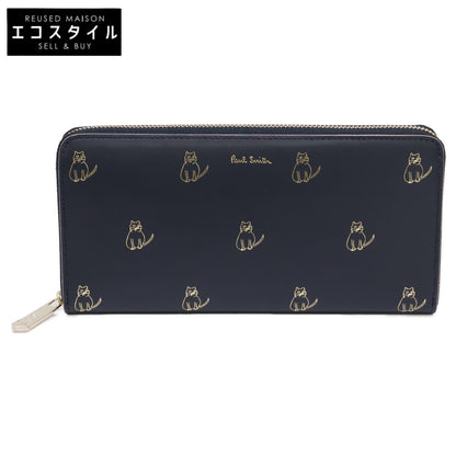 PaulSmith ポールスミス 【新品同様】BPW006 キャットドゥードゥル ラウンドファスナー 長財布 長財布（小銭入れあり）