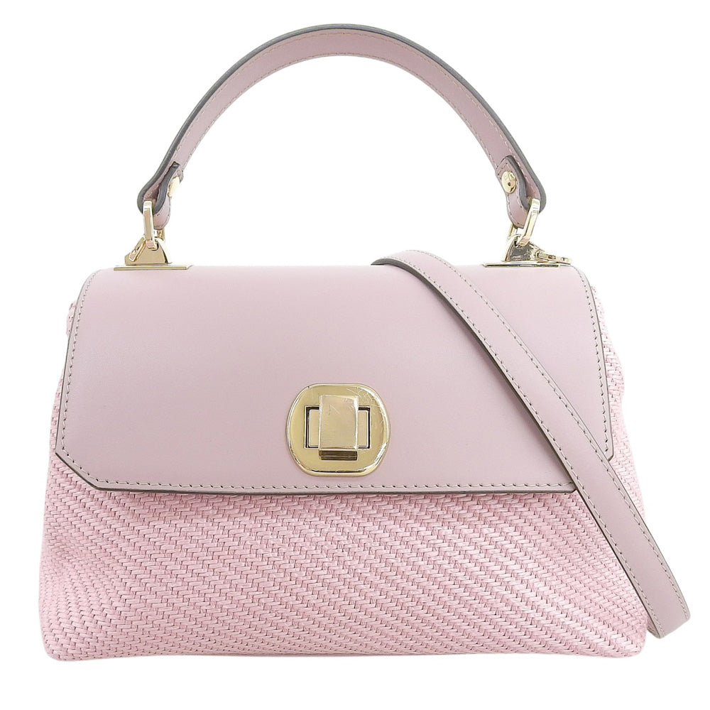 ANAYI アナイ 2WAY フラップ メッシュバッグ ハンドバッグ ショルダーバッグ レディース ピンク 24SS K4461 ハンドバッグ