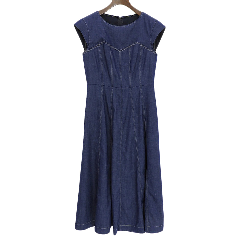 ANAYI アナイ デニムライク フレア ワンピース レディース ネイビー 36 24年 ワンピース