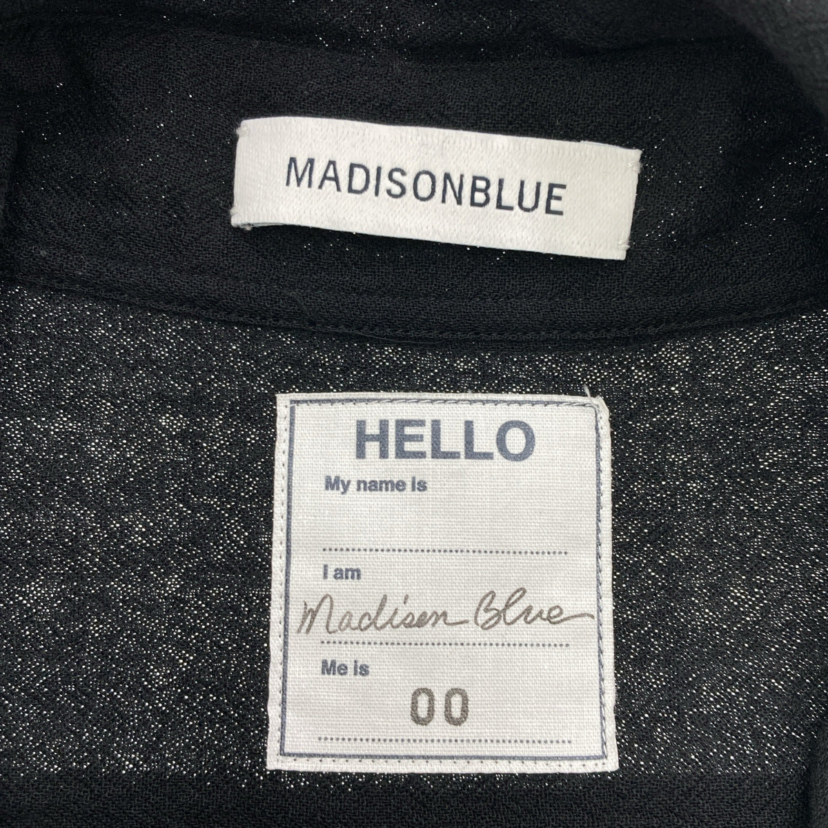 MADISON BLUE マディソンブルー MB194-5024 ブラック ウール混 シアー長袖シャツ トップス トップス