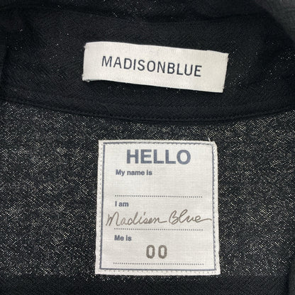 MADISON BLUE マディソンブルー MB194-5024 ブラック ウール混 シアー長袖シャツ トップス トップス