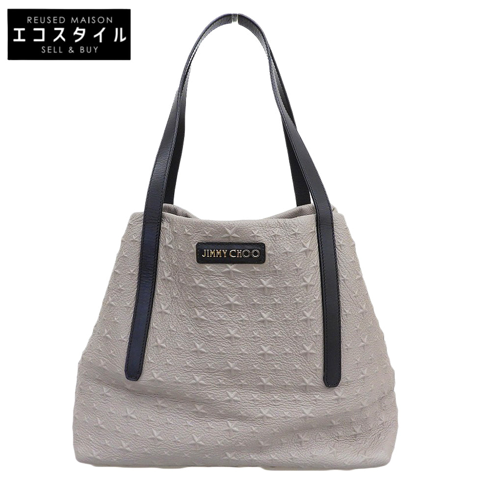 JIMMY CHOO ジミーチュウ 美品 ピムリコ レザーバッグ トートバッグ レディース グレージュ トートバッグ