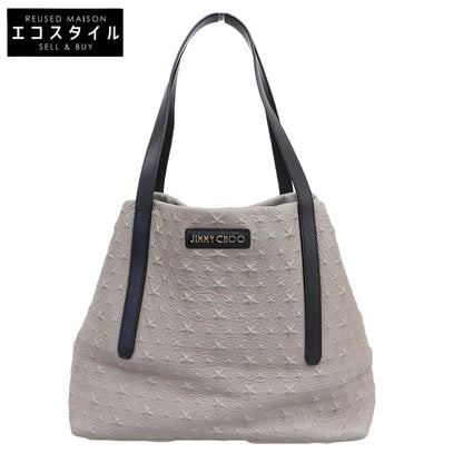 JIMMY CHOO ジミーチュウ 美品 ピムリコ レザーバッグ トートバッグ レディース グレージュ トートバッグ