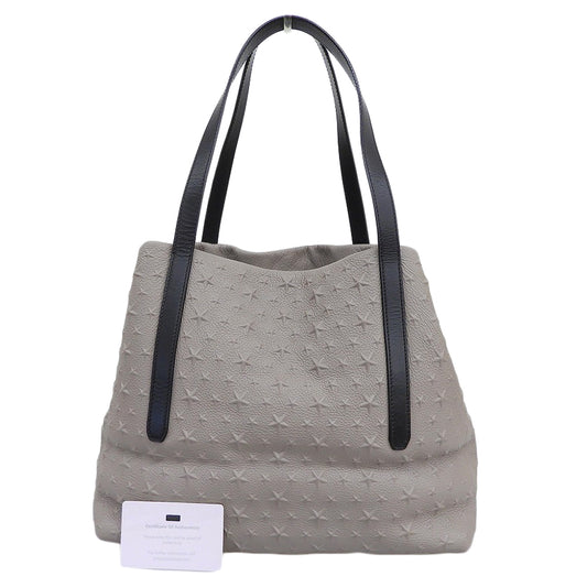 JIMMY CHOO ジミーチュウ 美品 ピムリコ レザーバッグ トートバッグ レディース グレージュ トートバッグ