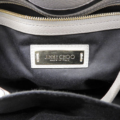 JIMMY CHOO ジミーチュウ 美品 ピムリコ レザーバッグ トートバッグ レディース グレージュ トートバッグ