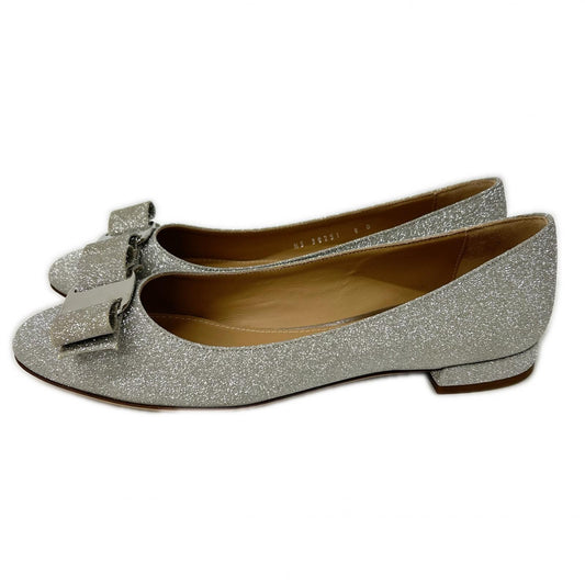 Salvatore Ferragamo サルヴァトーレフェラガモ 38251 ラメグリッターヴァラリボン パンプス シューズ
