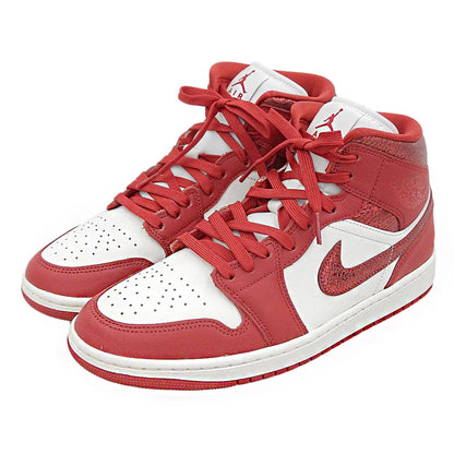 NIKE Nike Unused Air Jordan 1 Mid SE Shoes Women's Red × White 28.5cm HJ9337-106 Shoes