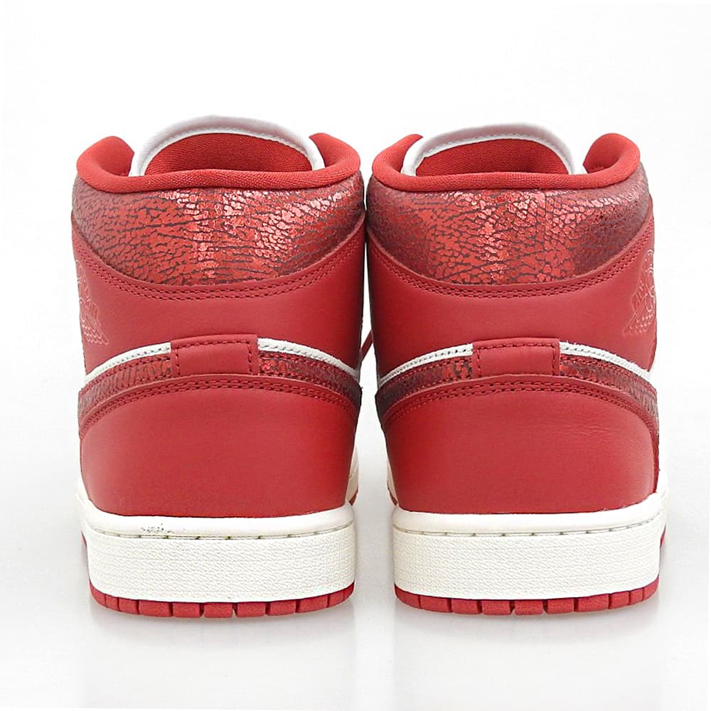 NIKE Nike Unused Air Jordan 1 Mid SE Shoes Women's Red × White 28.5cm HJ9337-106 Shoes