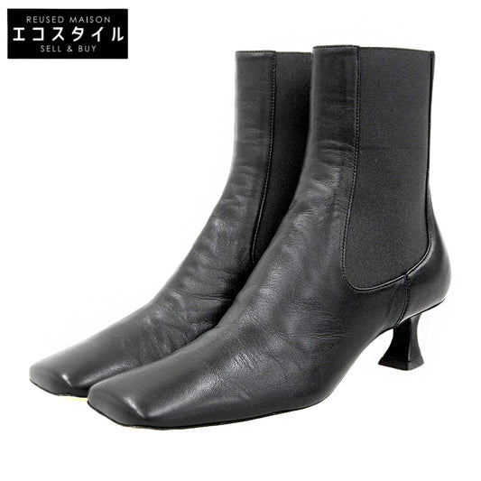 Proenza Schouler プロエンザスクーラー スクエアトゥ サイドゴア ヒールブーツ レディース ブラック 36 PS35042A シューズ