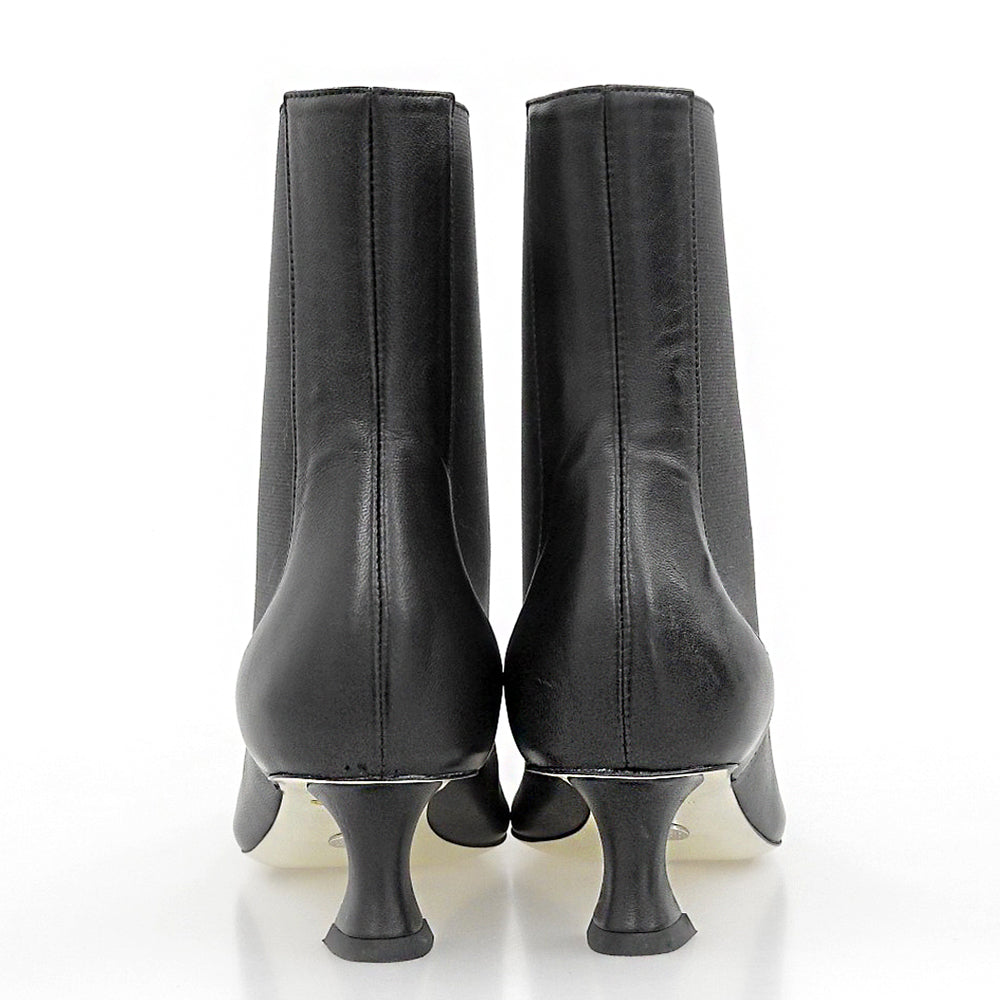 Proenza Schouler プロエンザスクーラー スクエアトゥ サイドゴア ヒールブーツ レディース ブラック 36 PS35042A シューズ